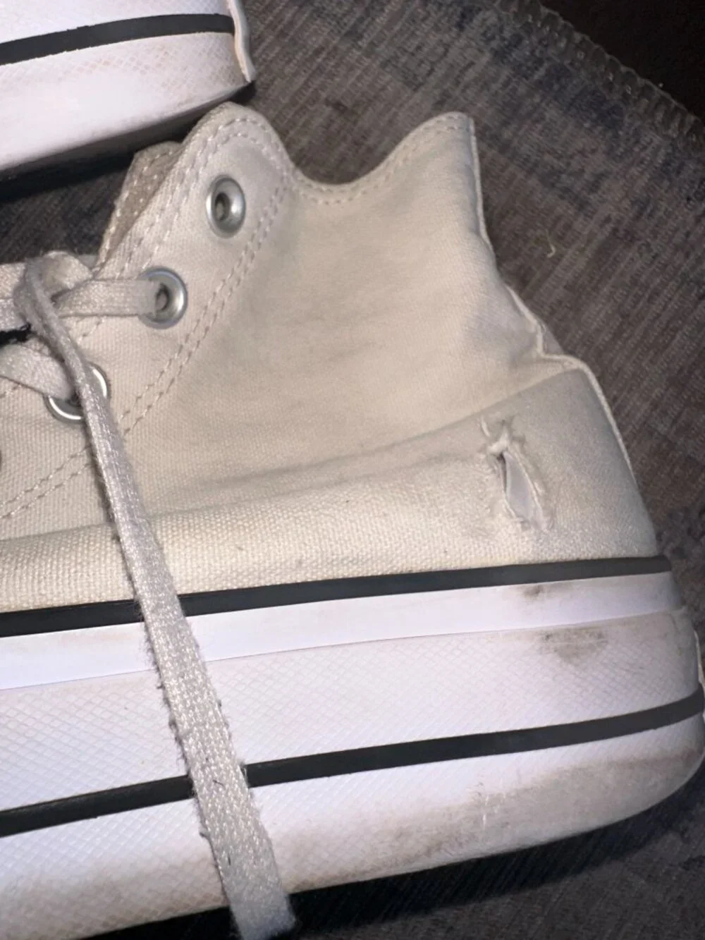 Converse White Platform High Top Sneakers